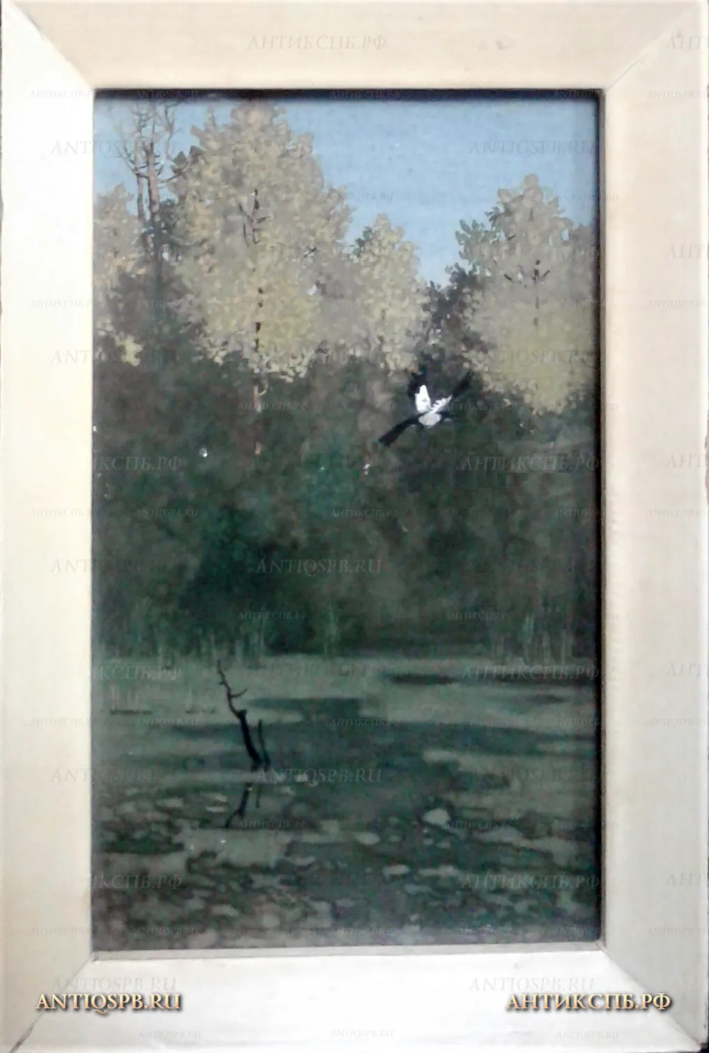Картина "Осеннний пейзаж с сорокой". СССР. Сер. ХХ века. №21015.1